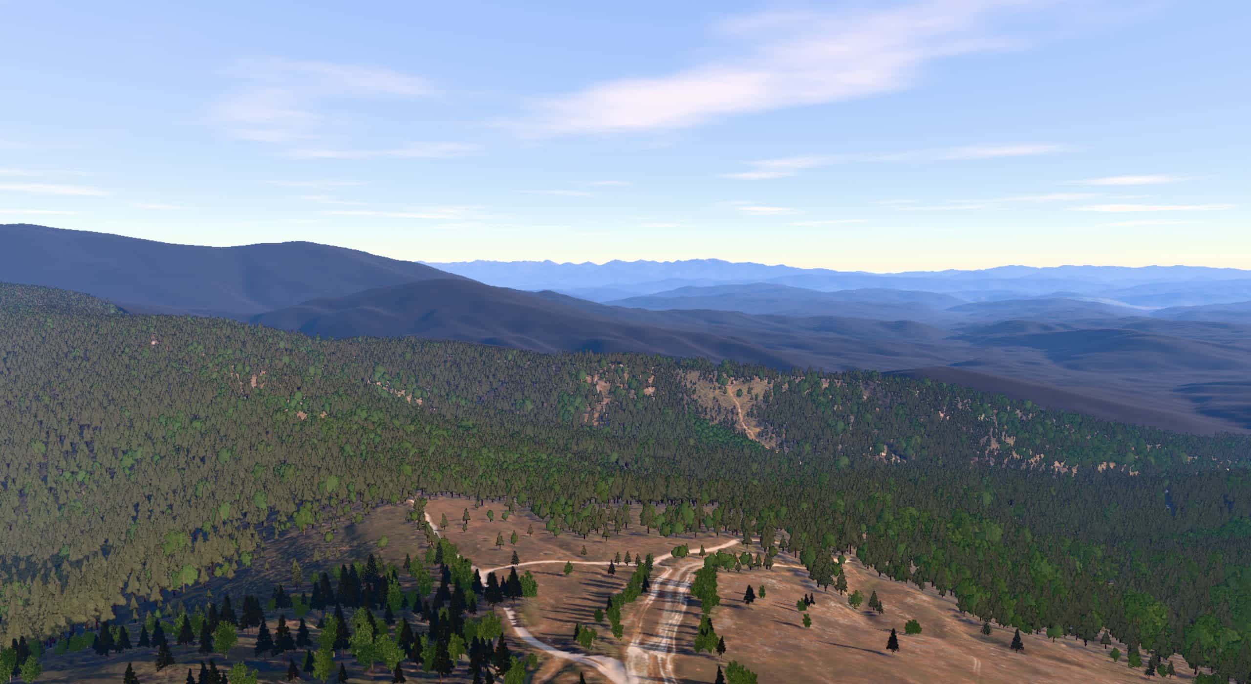 Tatry widziane z Rysianki, kadr z silnika map 3D