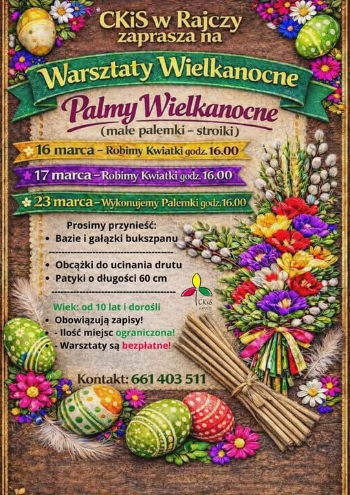Warsztaty wielkanocne – wykonywanie palm