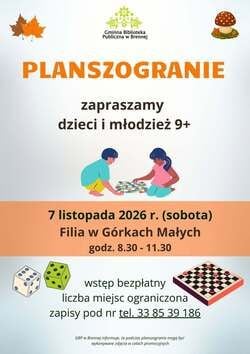 Planszogranie w Gminnej Bibliotece w Górkach Małych
