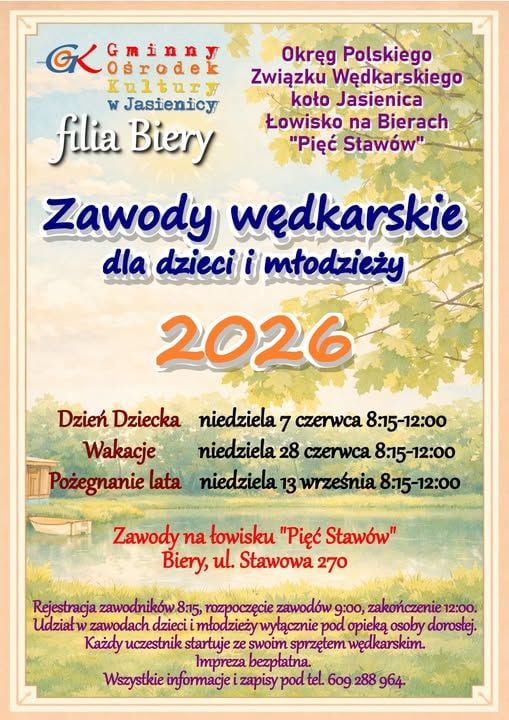 Rodzinne Zawody Wędkarskie dla Młodych w Bierach 2026