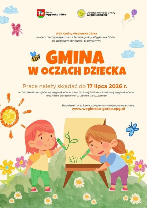 Konkurs plastyczny dla dzieci z gminy Węgierska Górka – „Gmina w oczach dziecka”