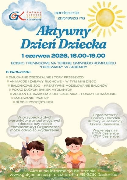 Aktywny Dzień Dziecka na boiskach Drzewiarza w Jasienicy