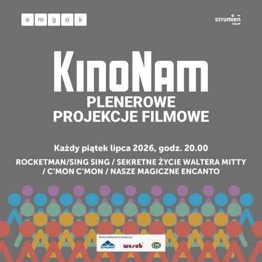 KinoNam: Letnie seanse filmowe na świeżym powietrzu w Strumieniu