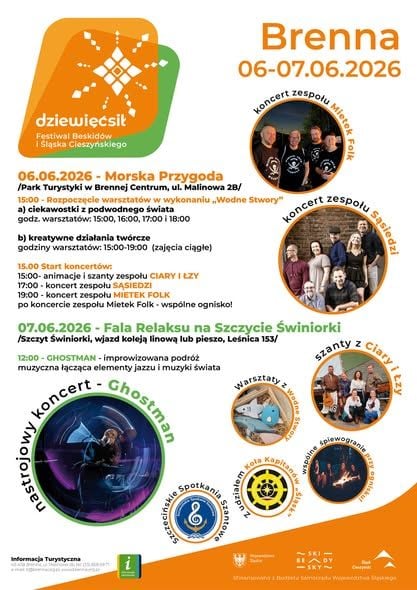 Długi weekend 5-7 czerwca w Brennej: Weselna Biesiada, Festiwal Dziewięćsił i Piknik Rodzinny
