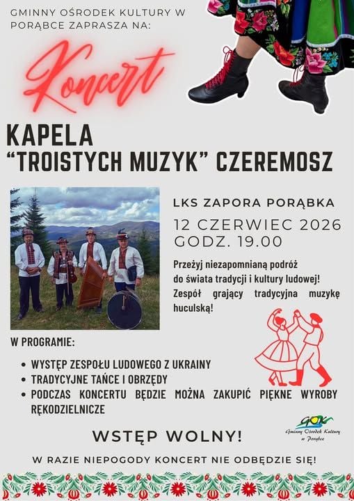 Wieczór z muzyką huculską – koncert kapeli Troistych Muzyk w Porąbce