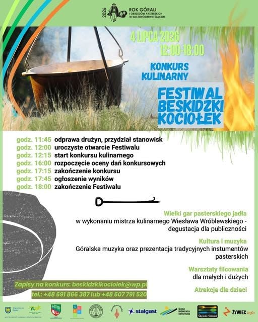 Beskidzki Kociołek 2026 – Festiwal Kuchni Pasterskiej w Radziechowach