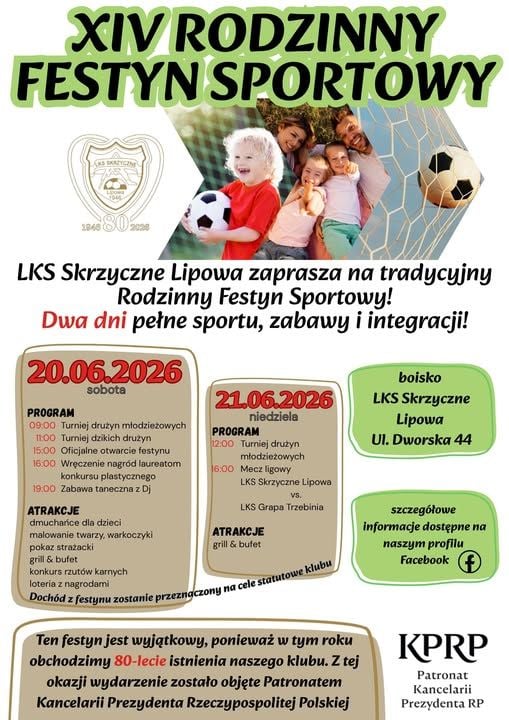 80-lecie LKS Skrzyczne Lipowa: XIV Rodzinny Festyn Sportowy w Lipowej