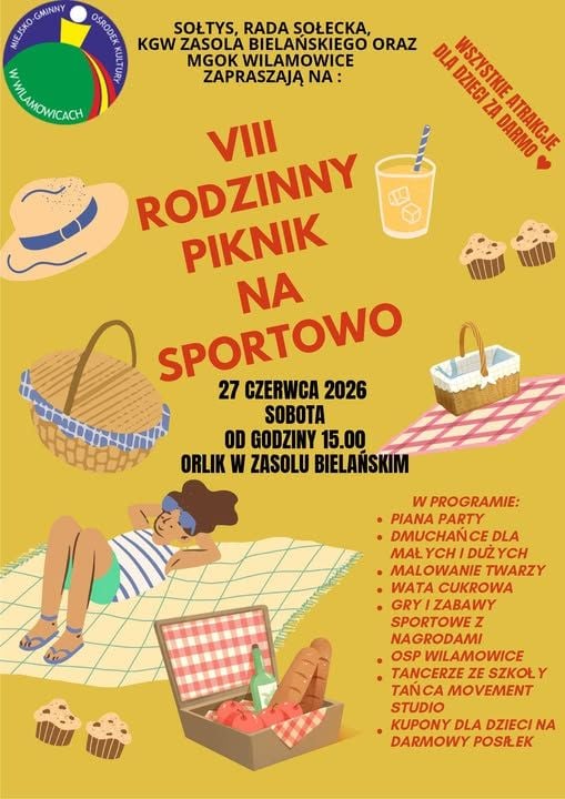 VIII Rodzinny Piknik Sportowy w Wilamowicach z Piana Party