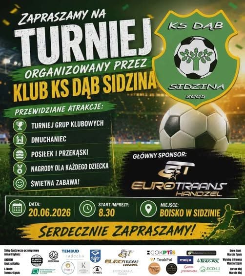 Rodzinny Turniej Piłkarski w Sidzinie – 20 czerwca 2026