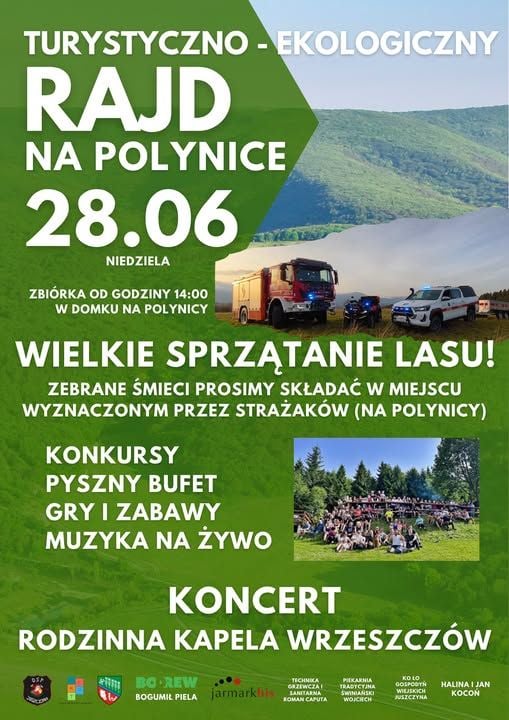 Ekologiczny Rajd i Koncert na Polanicy w Radziechowach