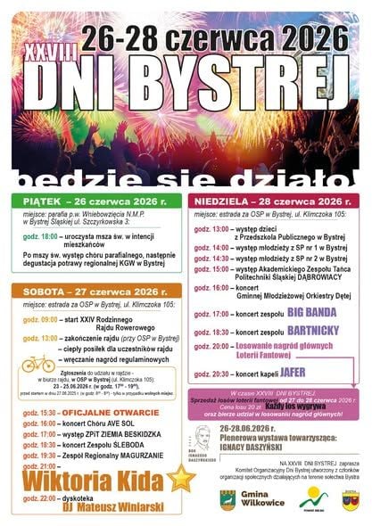 XXVIII Dni Bystrej z Rodzinnym Rajdem Rowerowym i Festynem