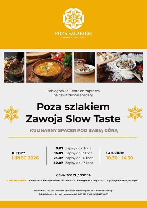 Kulinarne spacery Zawoja Slow Taste – Poza szlakiem pod Babią Górą