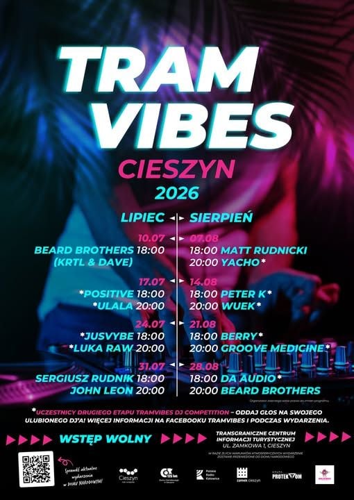 TramVibes 2026 – letnie piątkowe wieczory z muzyką na dachu Zamku w Cieszynie