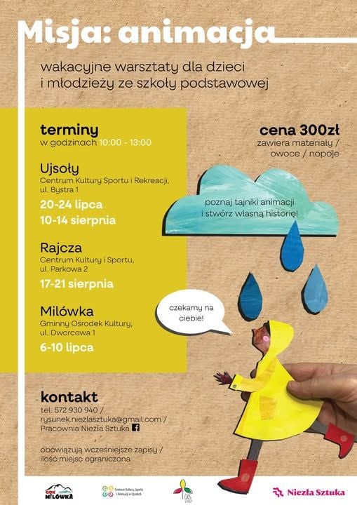Wakacyjne warsztaty animacji poklatkowej w Ujsołach