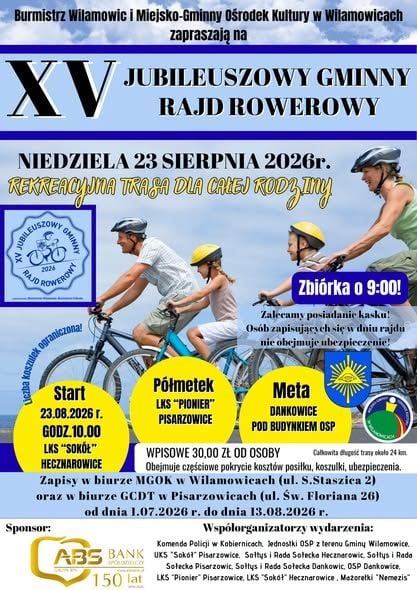 XV Jubileuszowy Rajd Rowerowy w Wilamowicach – Rodzinna Trasa 24 km