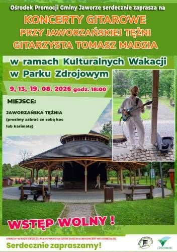 Koncert gitarowy Tomasza Madzi przy jaworzańskiej tężni