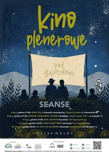 Kino plenerowe pod gwiazdami w Wiśle