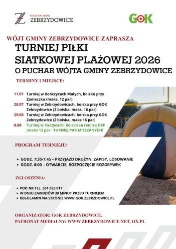Turniej siatkówki plażowej o Puchar Wójta Gminy Zebrzydowice