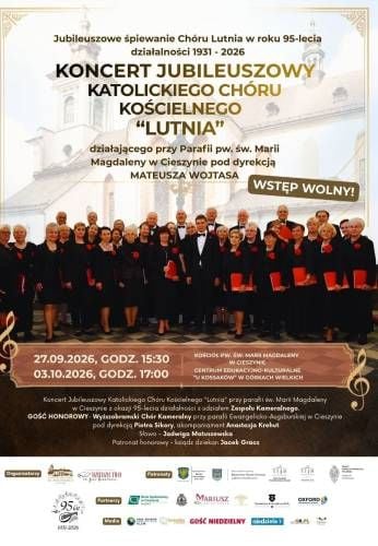 Jubileuszowy koncert chóru Lutnia w Cieszynie