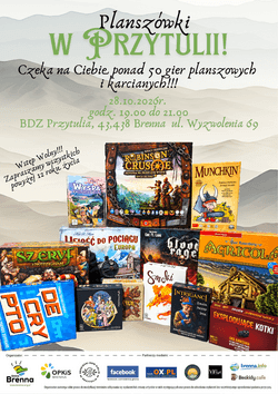 Wieczór z planszówkami w Beskidzkim Domu Zielin Przytulia