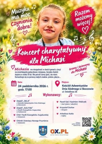 Koncert charytatywny dla Michasi w Skoczowie