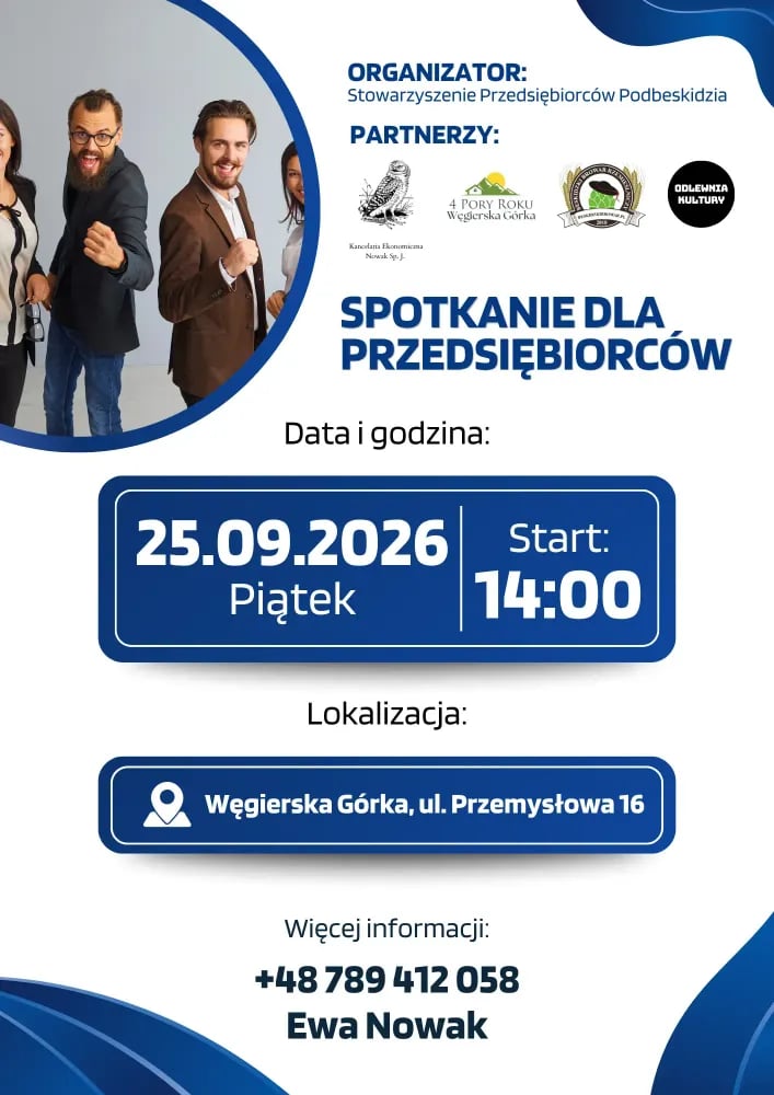 PRZEDSIĘBIORCO, DOŁĄCZ DO NAS! / Stowarzyszenie Przedsiębiorców Podbeskidzia