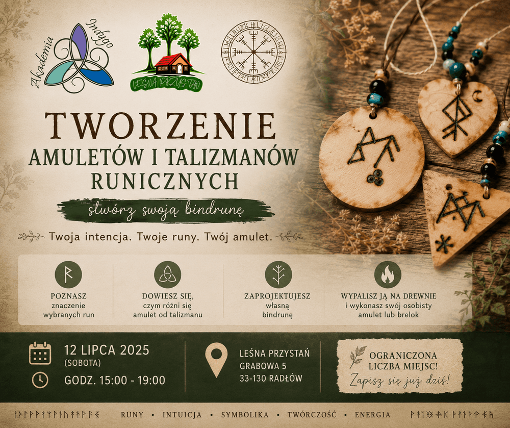 🌿 Stwórz swój amulet i talizman runiczny z własną bindruną