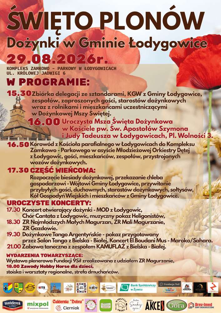 🌾 Święto Plonów - Dożynki w Gminie Łodygowice