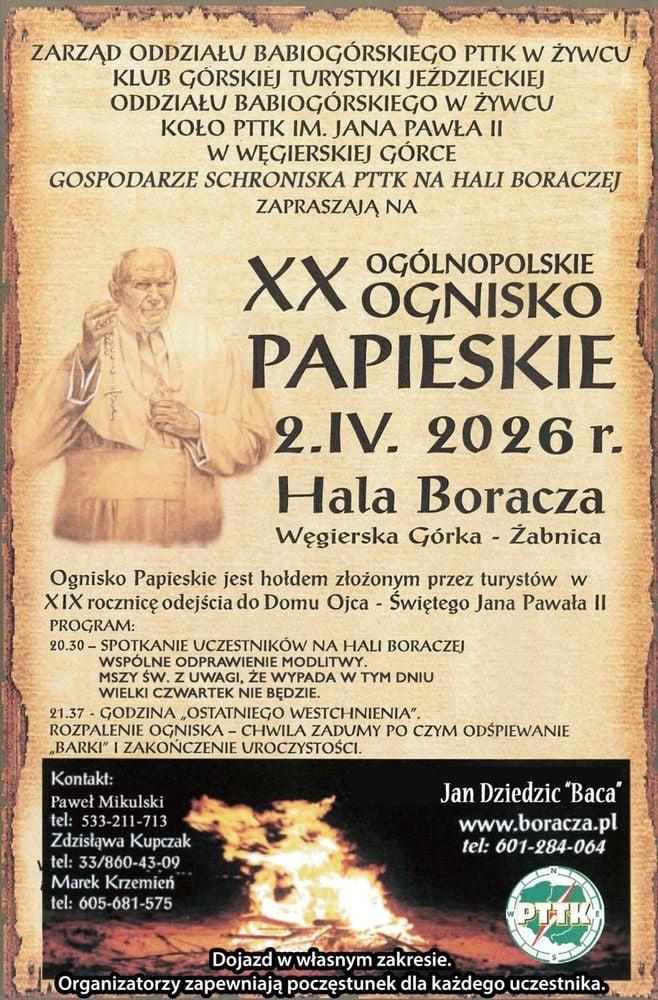 XX OGÓLNOPOLSKIE OGNISKO PAPIESKIE NA HALI BORACZEJ