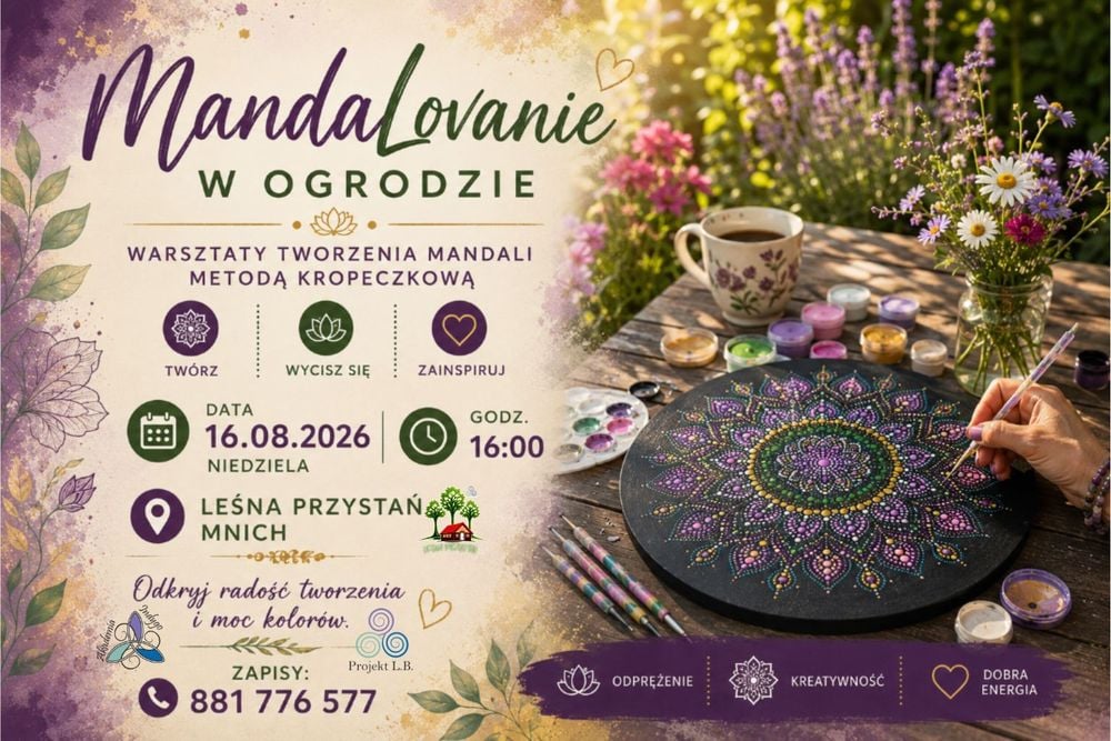 🌸 MandaLovanie w Ogrodzie – twórz mandale metodą kropeczkową