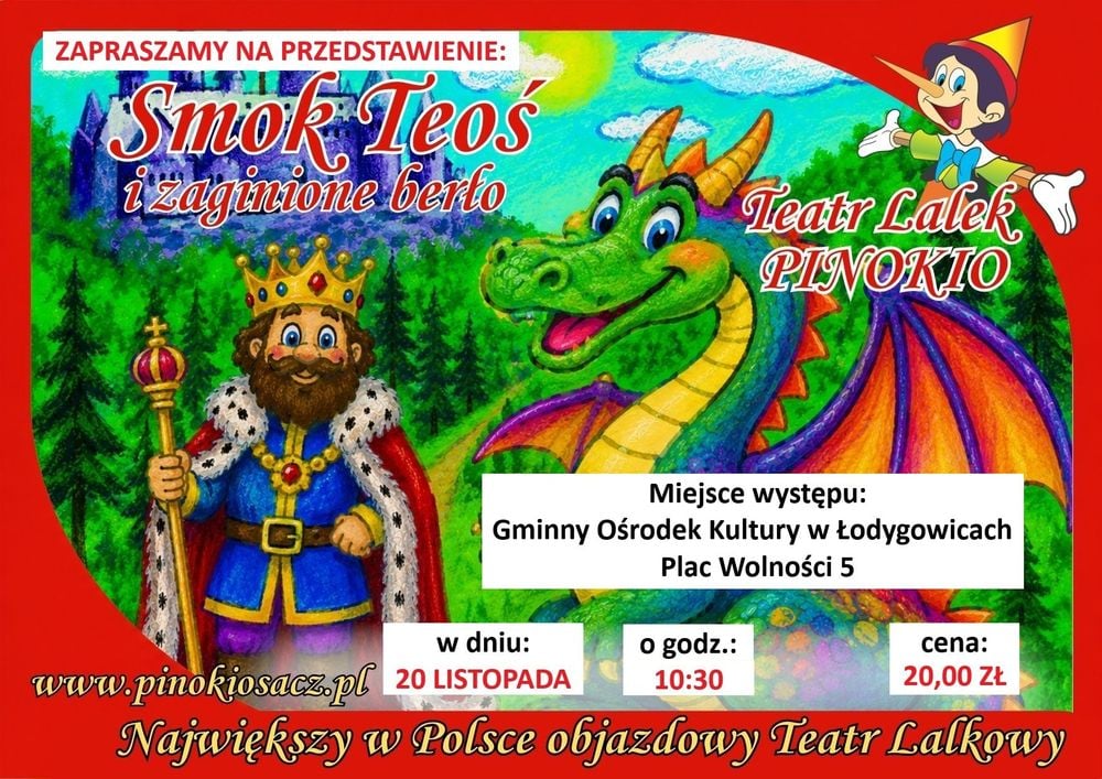 🎭 Smok Teoś i zaginione berło - przedstawienie lalek