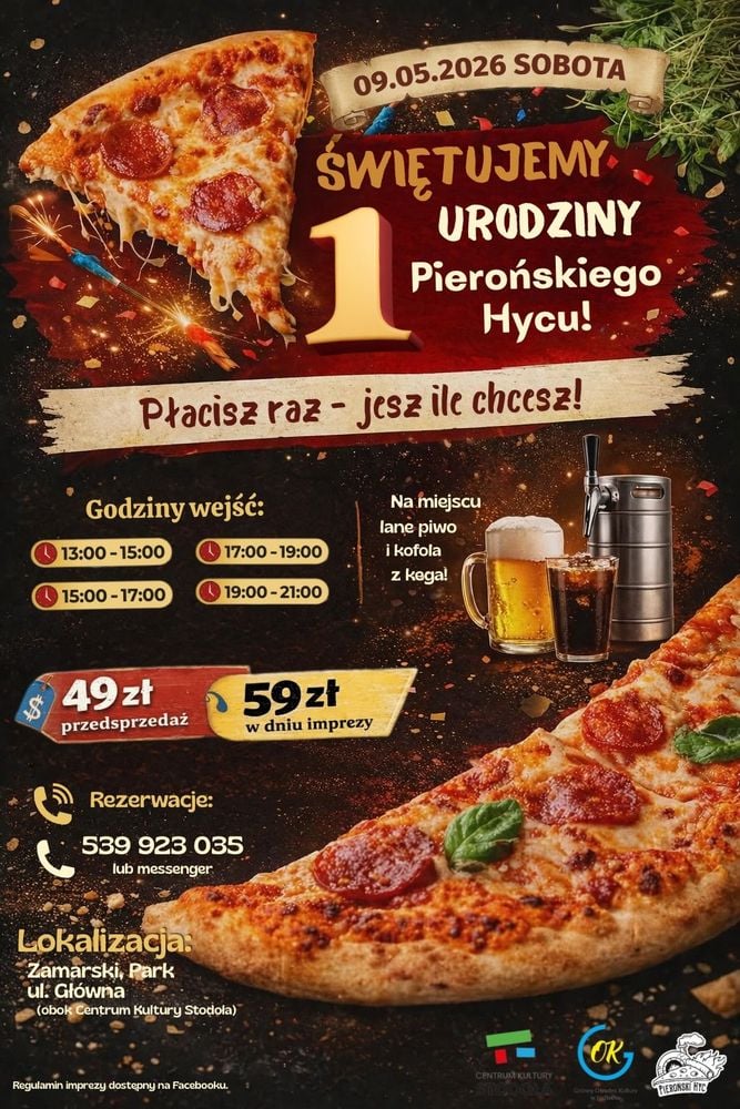 Pierwsze Urodziny Pierońskiego Hycu z Pizzą Bez Limitów w Hazlach