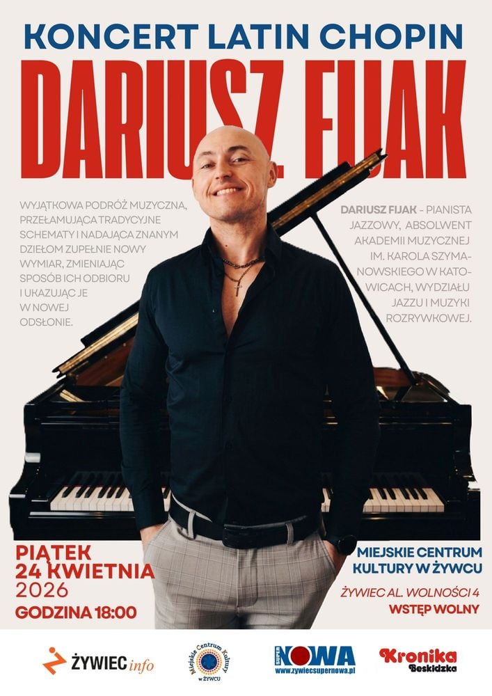 Koncert Dariusza Fijaka: Latin Chopin w Żywcu