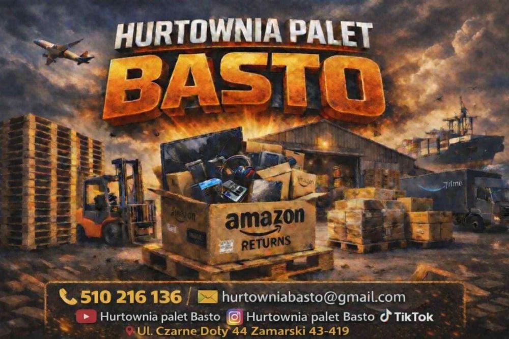 Licytacja palet Amazon w Zamarskach - start od 300 zł