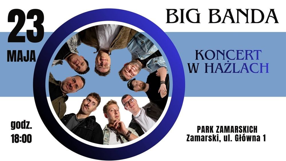 Koncert Big Banda w Parku Zamarskich w Hażlach