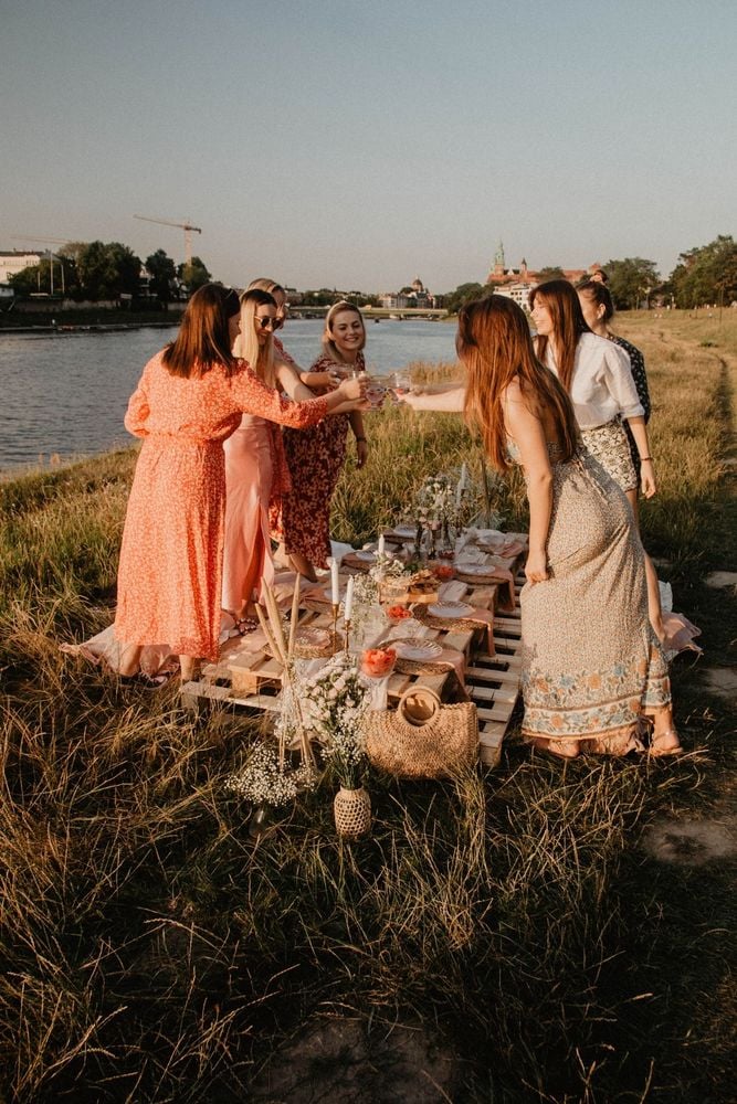Dziewczyński Piknik z Wiankami nad Wisłą w Wiśle