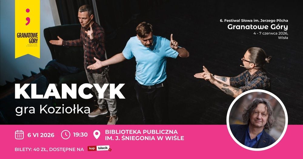 Improwizowany spektakl Klancyka inspirowany twórczością Ryszarda Koziołka w Wiśle