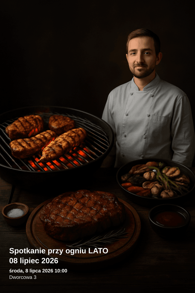 Spotkanie przy ogniu z live cooking w Chybiu – 8 lipca 2026
