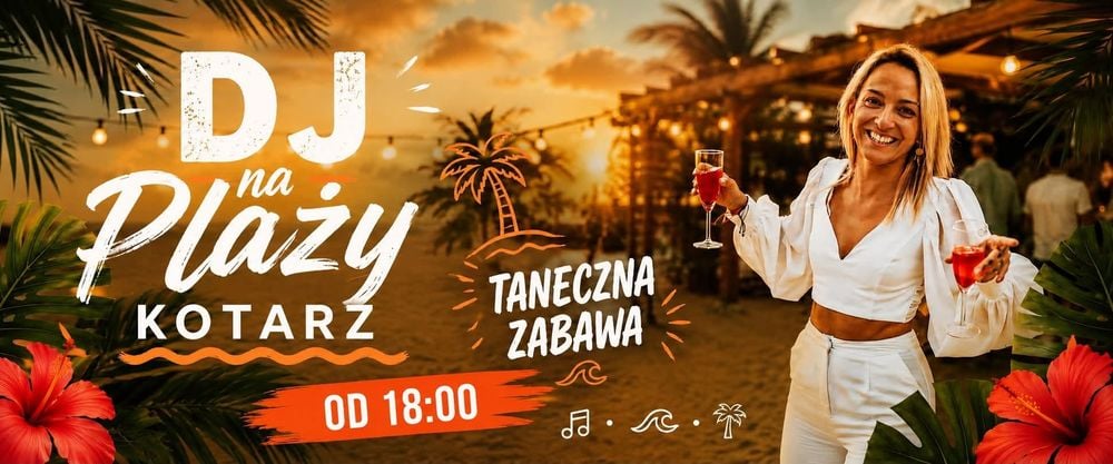 Letnia Zabawa Taneczna z DJem na Plaży Kotarz w Brennej