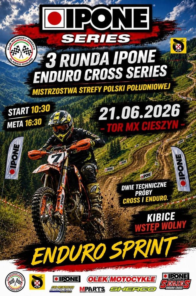 3. Runda Mistrzostw Enduro Cross IPONE Series w Cieszynie - 21 czerwca 2026