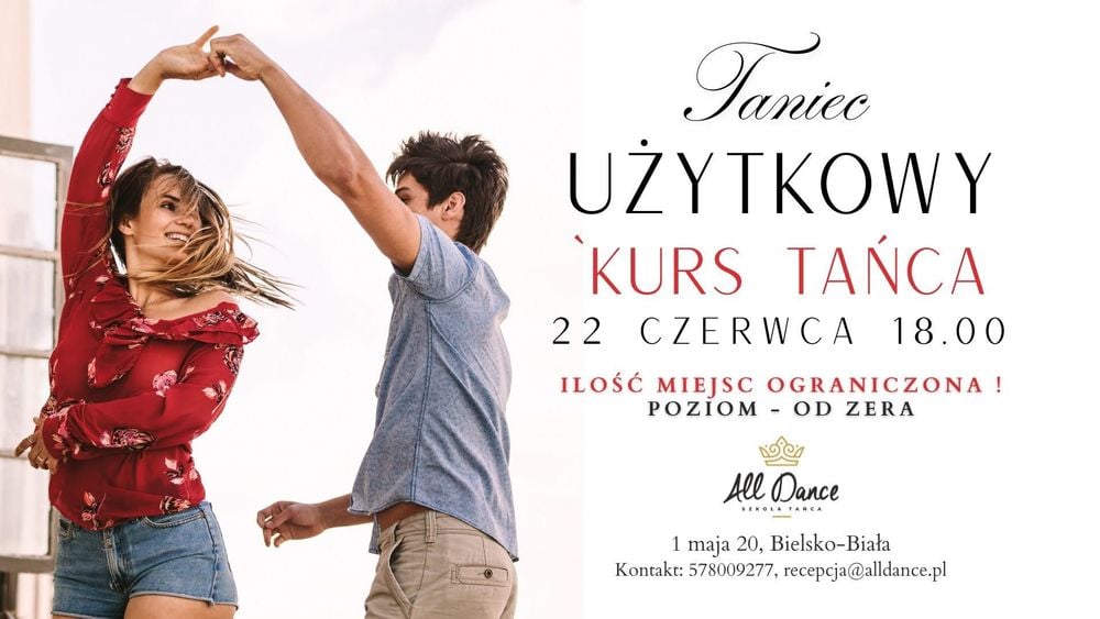 KURS TAŃCA TOWARZYSKIEGO Z UŻYTKOWYM - dla początkujących z Markiem I Pauliną