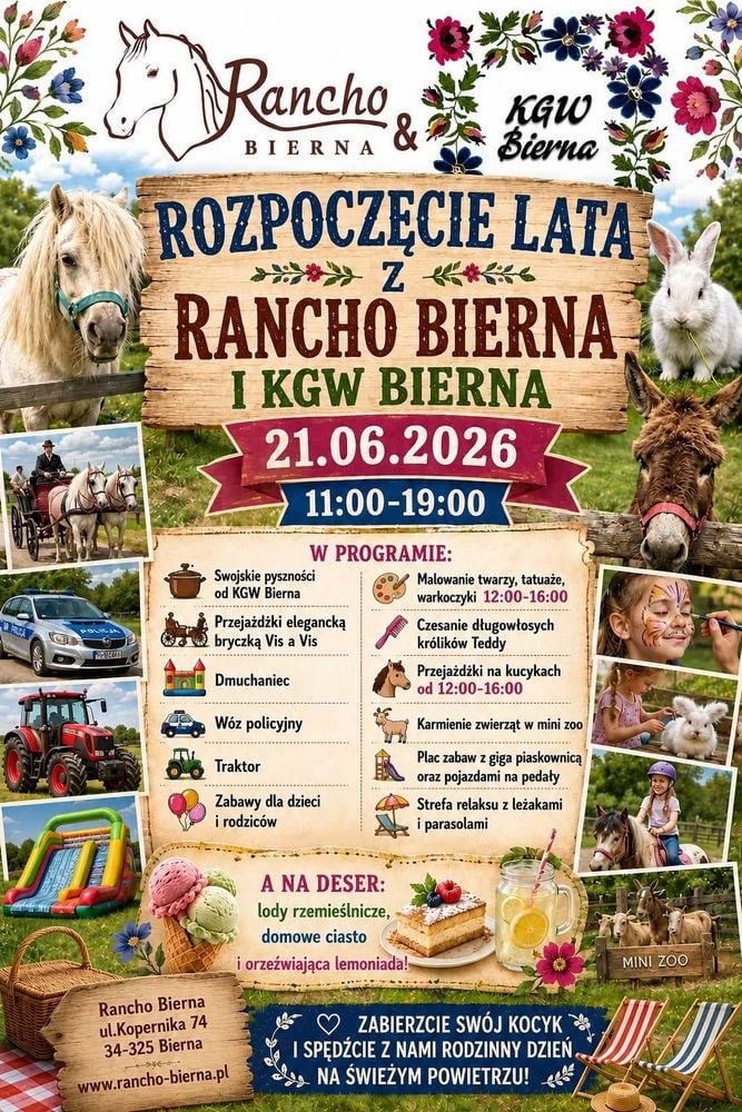 Rodzinne Powitanie Lata na Rancho Bierna – Piknik i Atrakcje