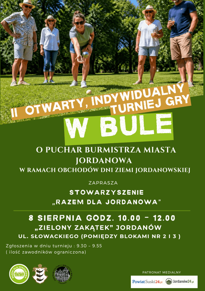Turniej gry w bule o Puchar Burmistrza Jordanowa