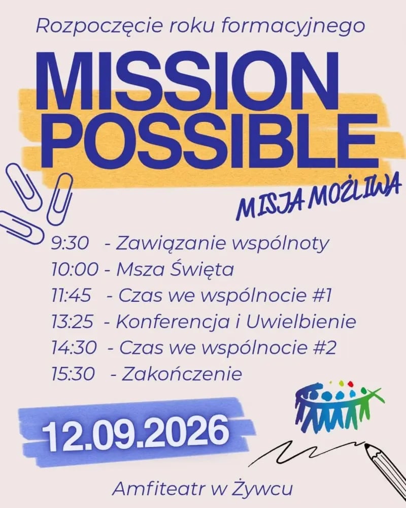 Rozpoczęcie roku formacyjnego Mission Possible w Żywcu