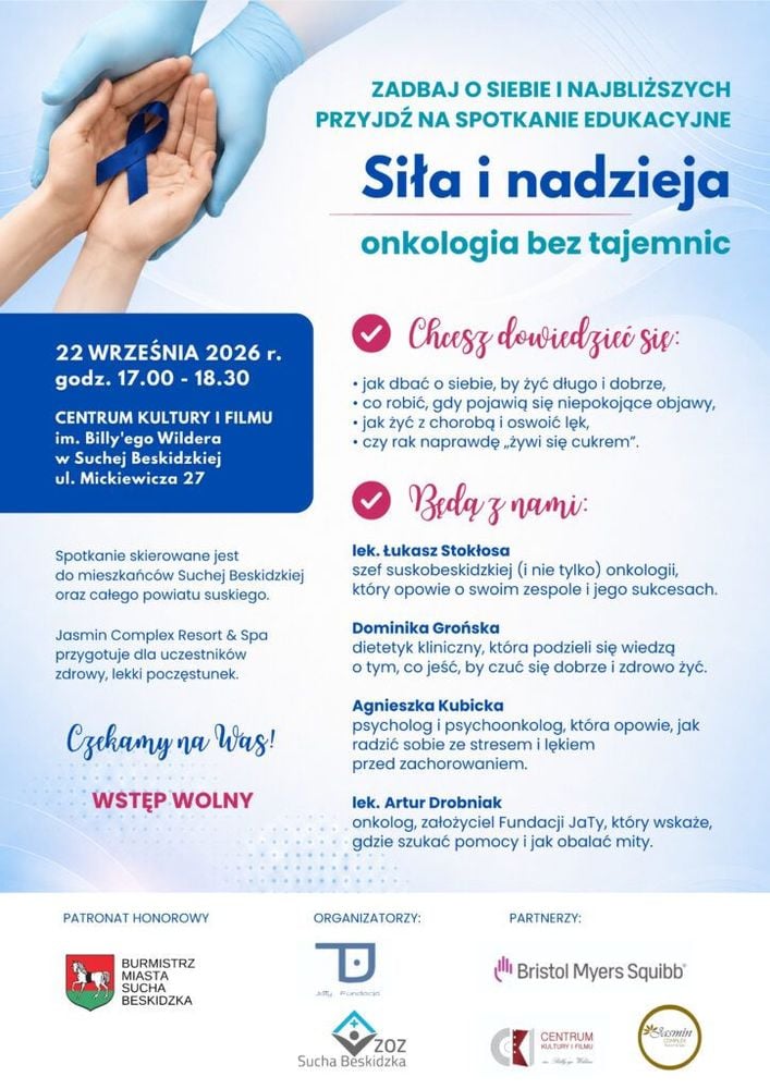 Siła i nadzieja – spotkanie o onkologii w Suchej Beskidzkiej