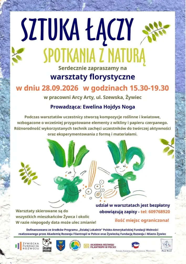 Warsztaty florystyczne w Żywcu w ramach Sztuka Łączy