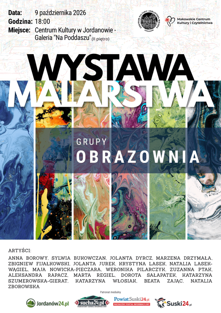 Wernisaż grupy artystycznej Obrazownia w Jordanowie