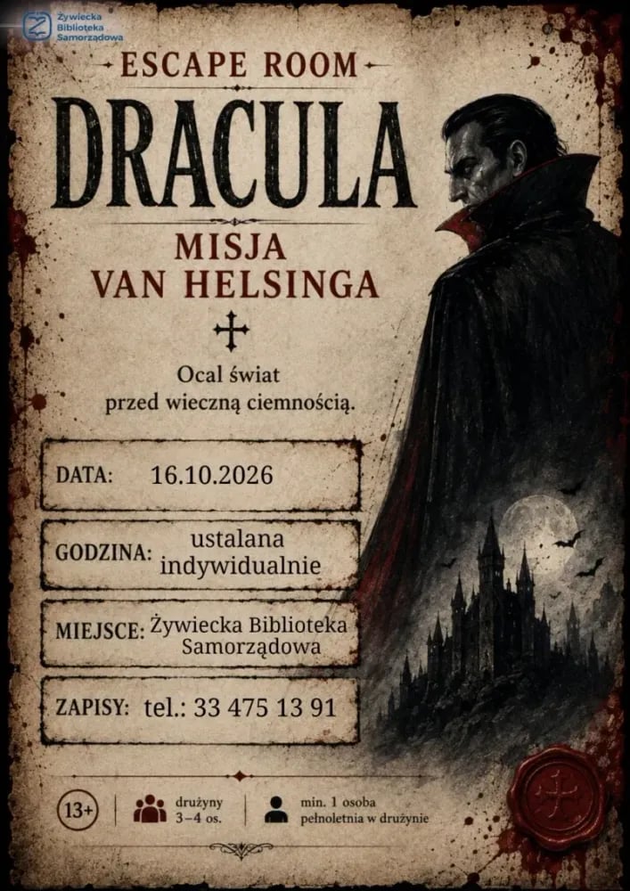 Dracula – literacki escape room w Żywcu