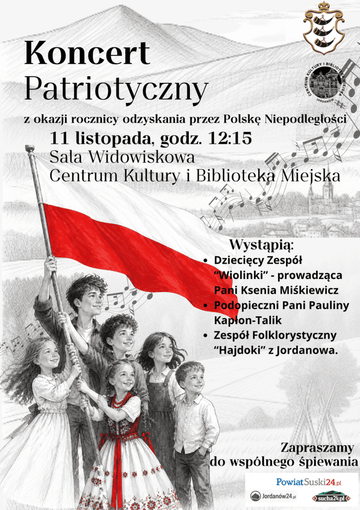 Koncert z okazji odzyskania niepodległości w Jordanowie