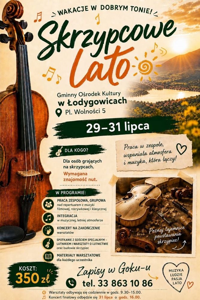 🎻 Skrzypcowe Lato – warsztaty dla miłośników skrzypiec